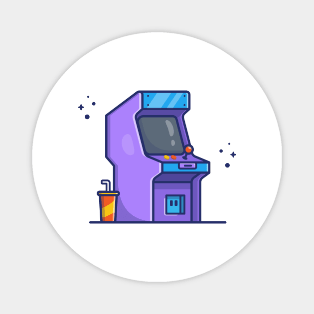 Arcade Machine With Soda Cartoon Magnet by Catalyst Labs